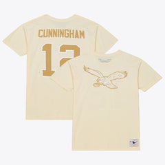 Mitchell & Ness Randall Cunningham Philadelphia Eagles Sandman Name & Number T-Shirt Cream