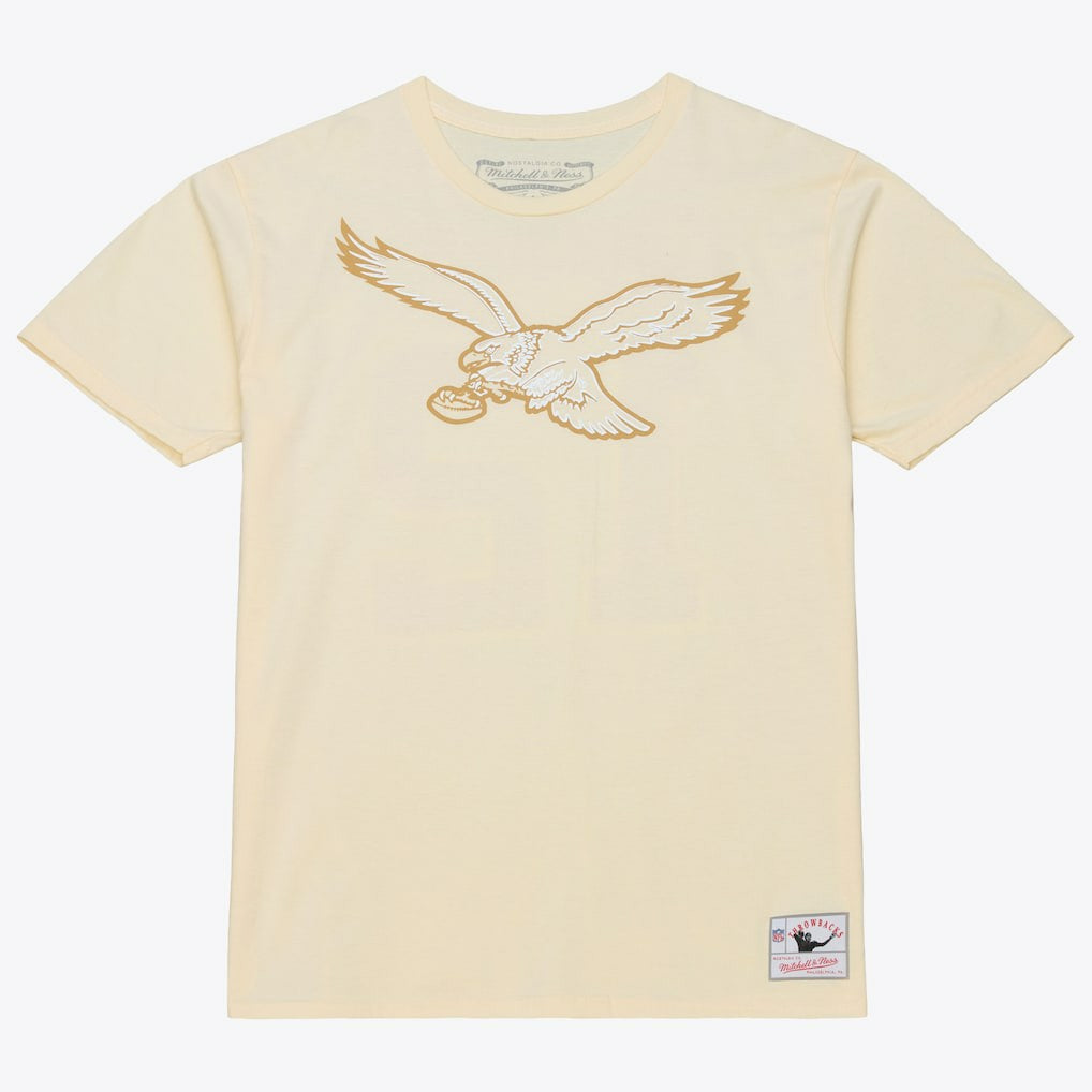 Mitchell & Ness Randall Cunningham Philadelphia Eagles Sandman Name & Number T-Shirt Cream
