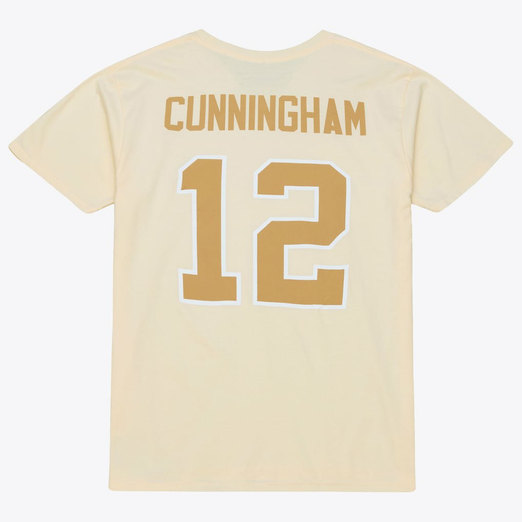 Mitchell & Ness Randall Cunningham Philadelphia Eagles Sandman Name & Number T-Shirt Cream