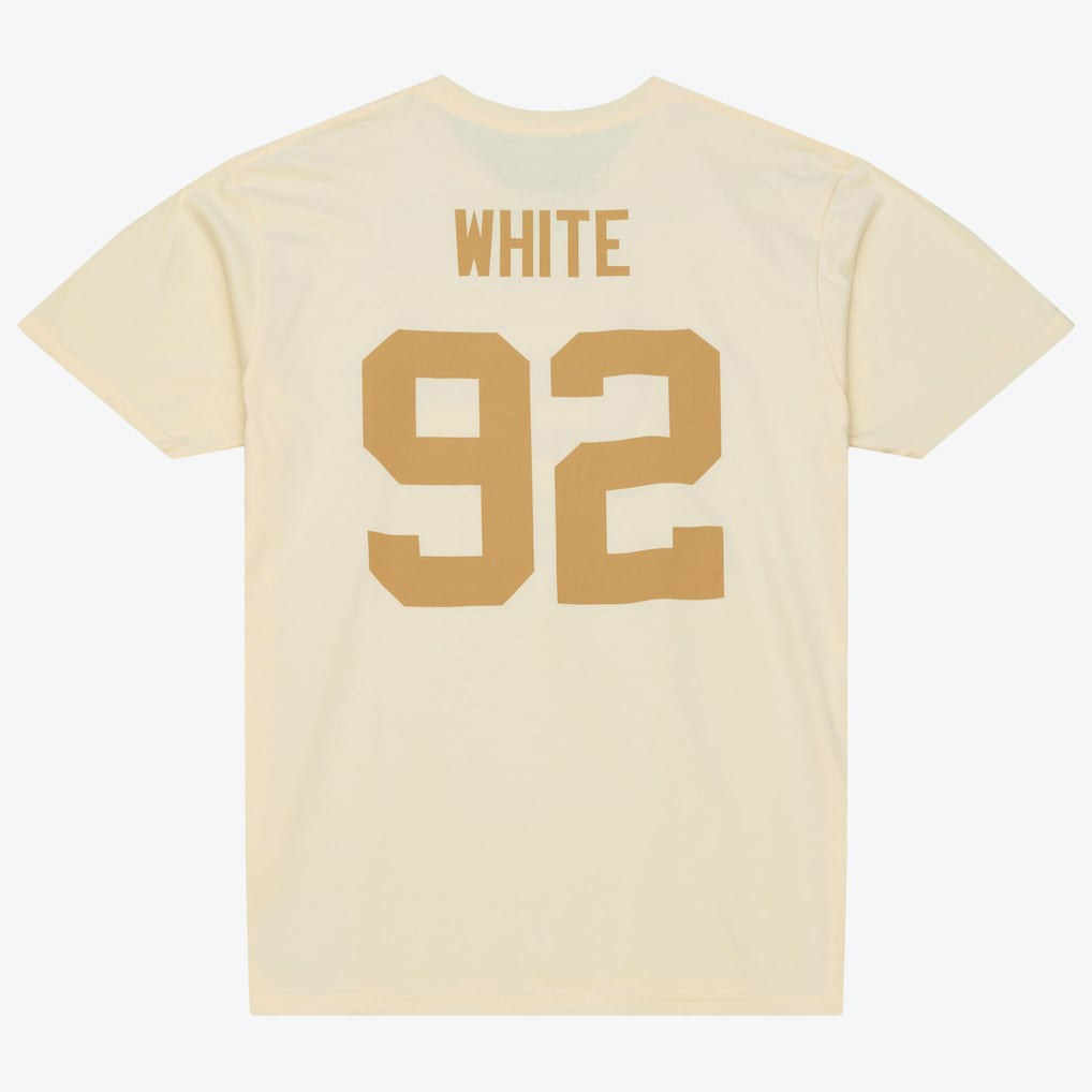 Mitchell & Ness Reggie White Green Bay Packers Sandman Name & Number T-Shirt Cream