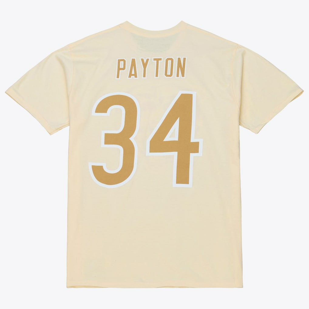Mitchell & Ness Walter Payton Chicago Bears Sandman Name & Number T-Shirt Cream