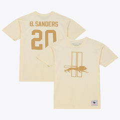 Mitchell & Ness Barry Sanders Detroit Lions Sandman Name & Number T-Shirt Cream