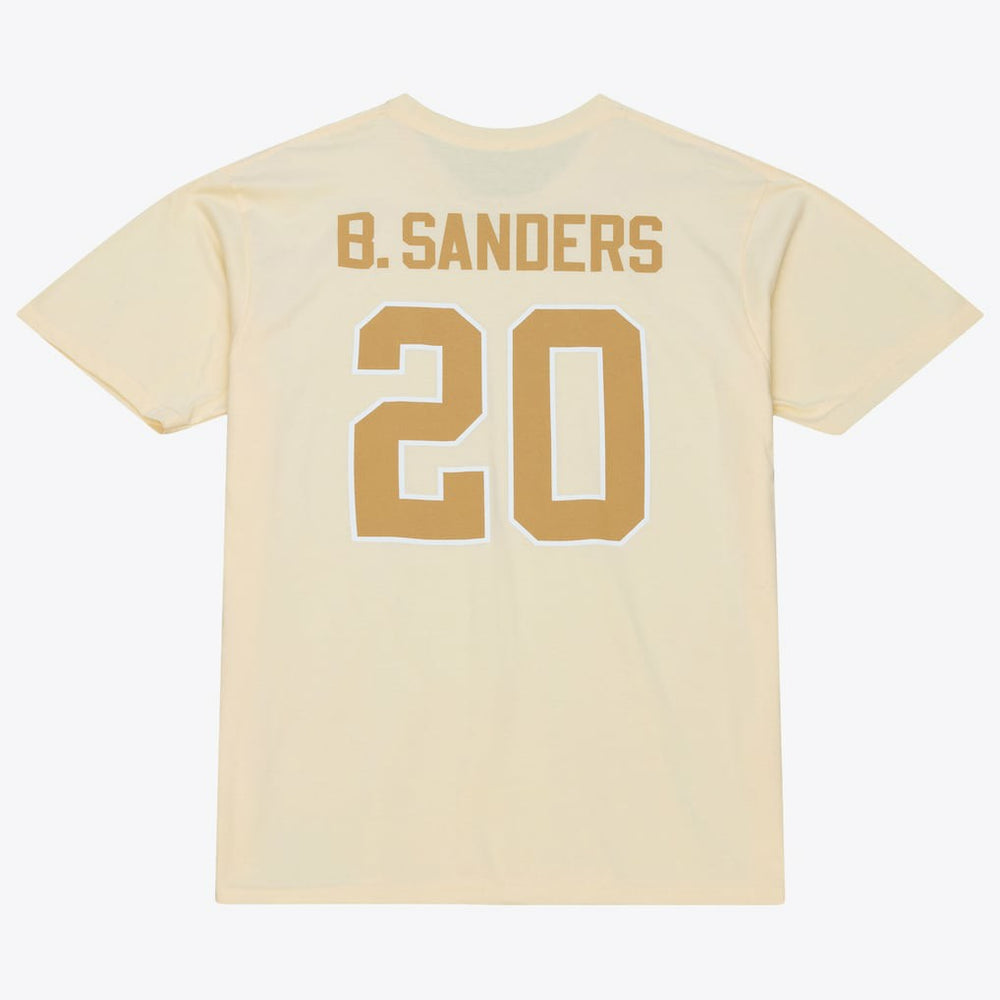 Mitchell & Ness Barry Sanders Detroit Lions Sandman Name & Number T-Shirt Cream