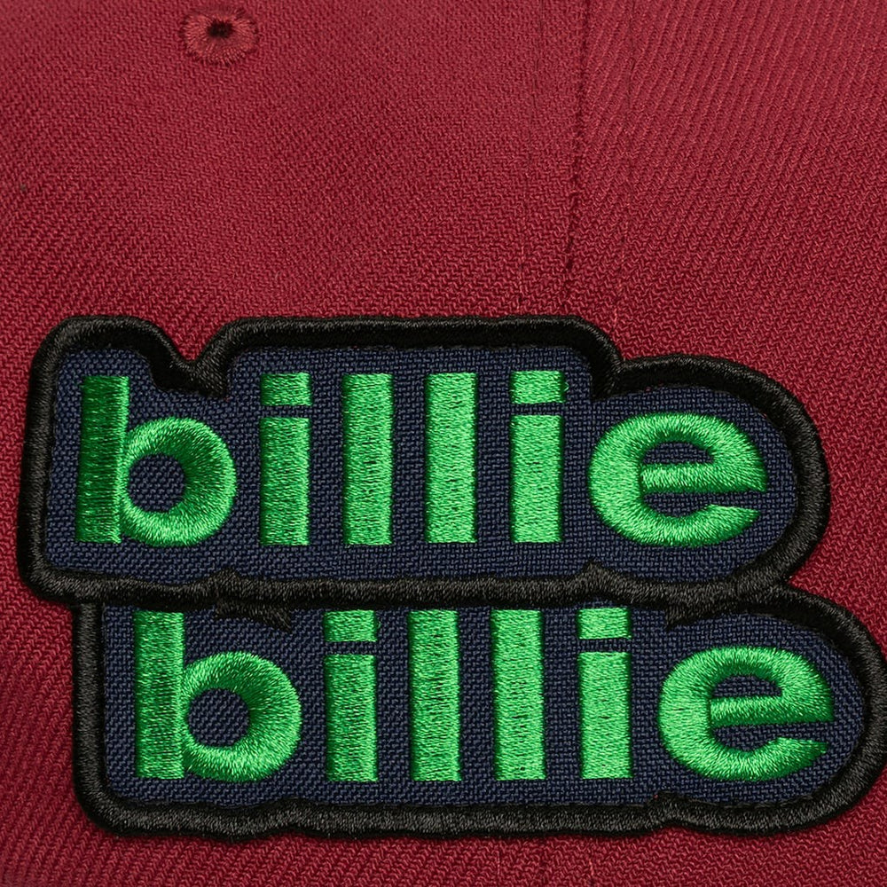 Cleveland Cavaliers x Billie Eilish Hardwood Classics Patch Snapback Hat for sale Wine/Gold | Mitchell & Ness