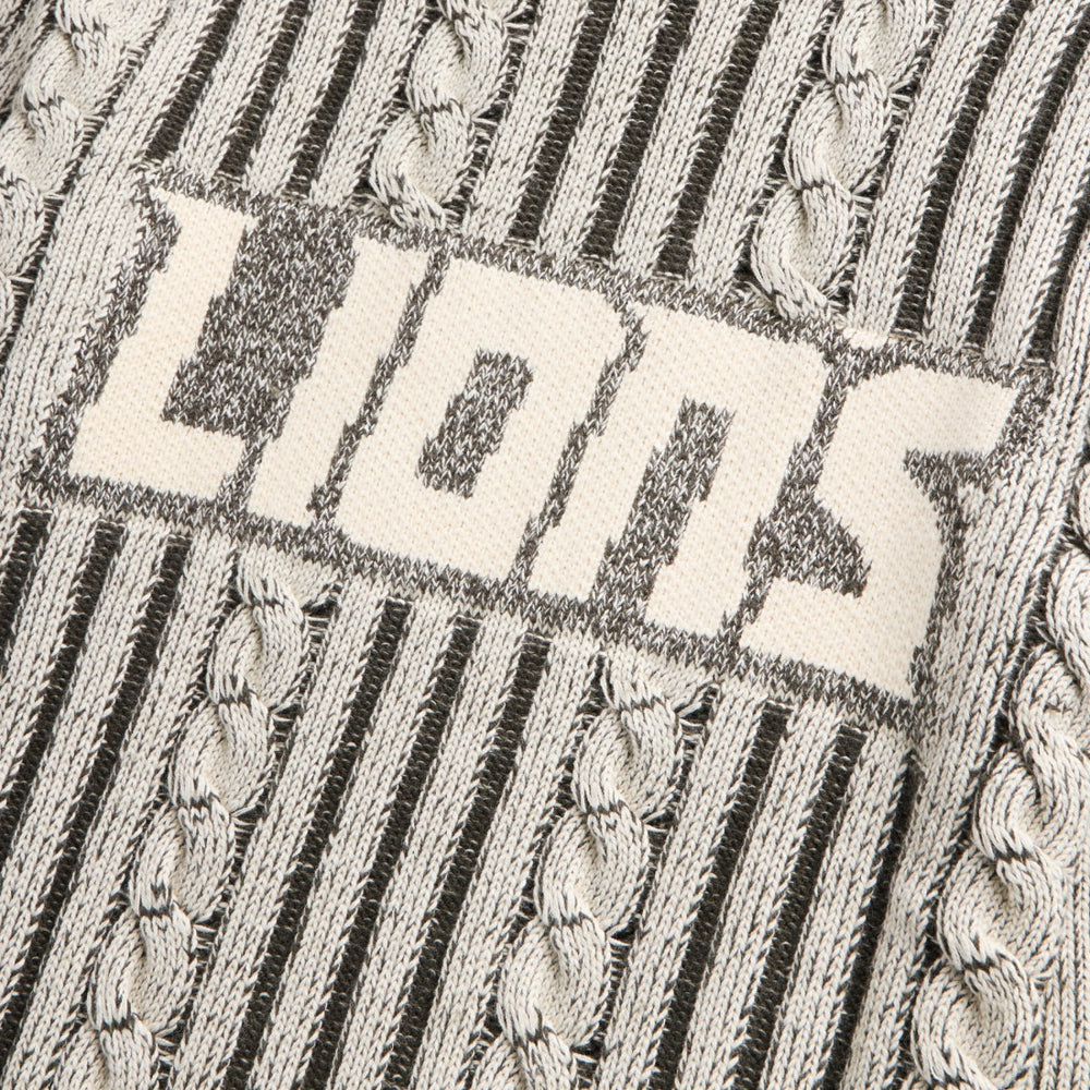Detroit Lions Off Season x NFL Unisex Cable Knit Sweater Cream/Gray