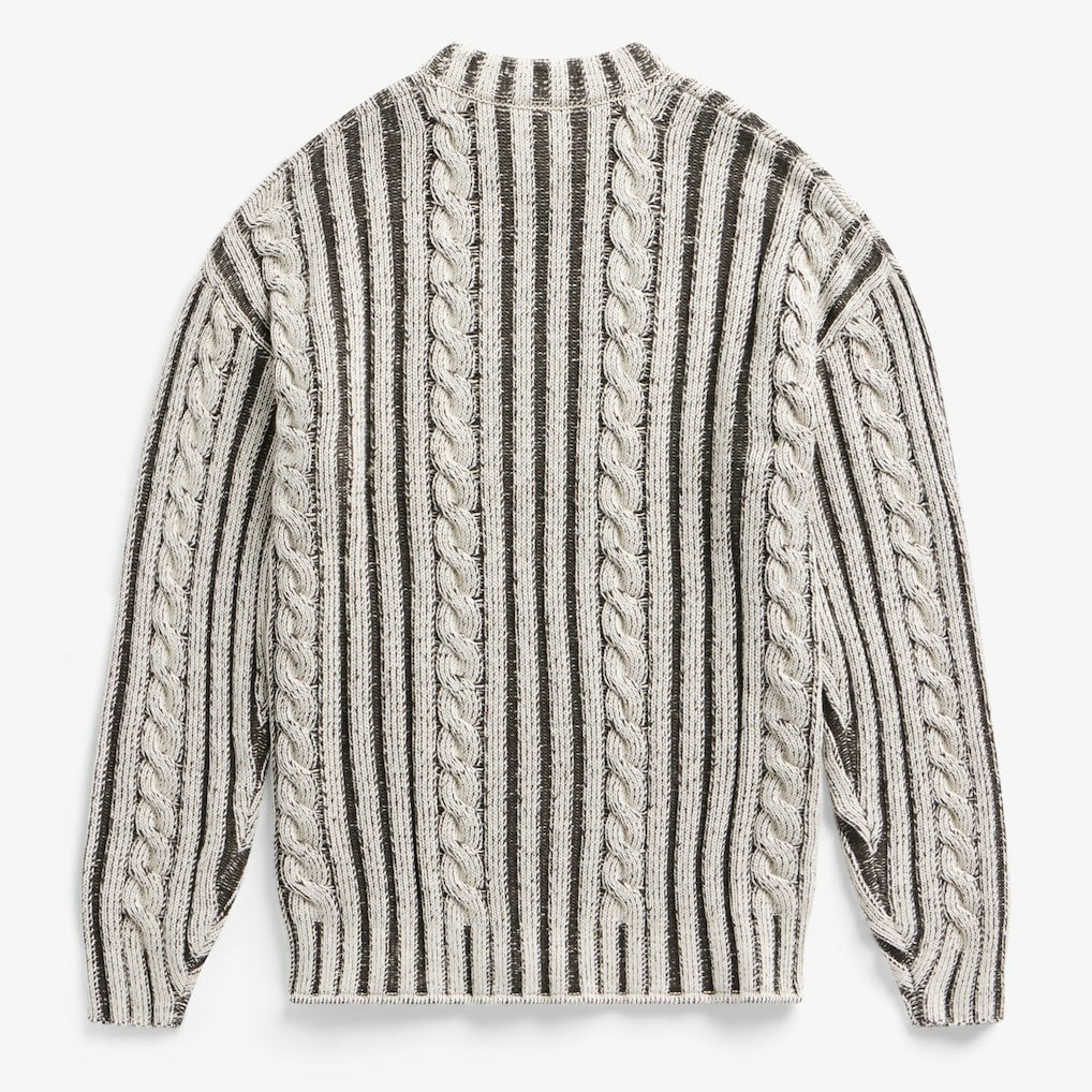 San Francisco 49ers Off Season x NFL Unisex Cable Knit Sweater Cream/Gray