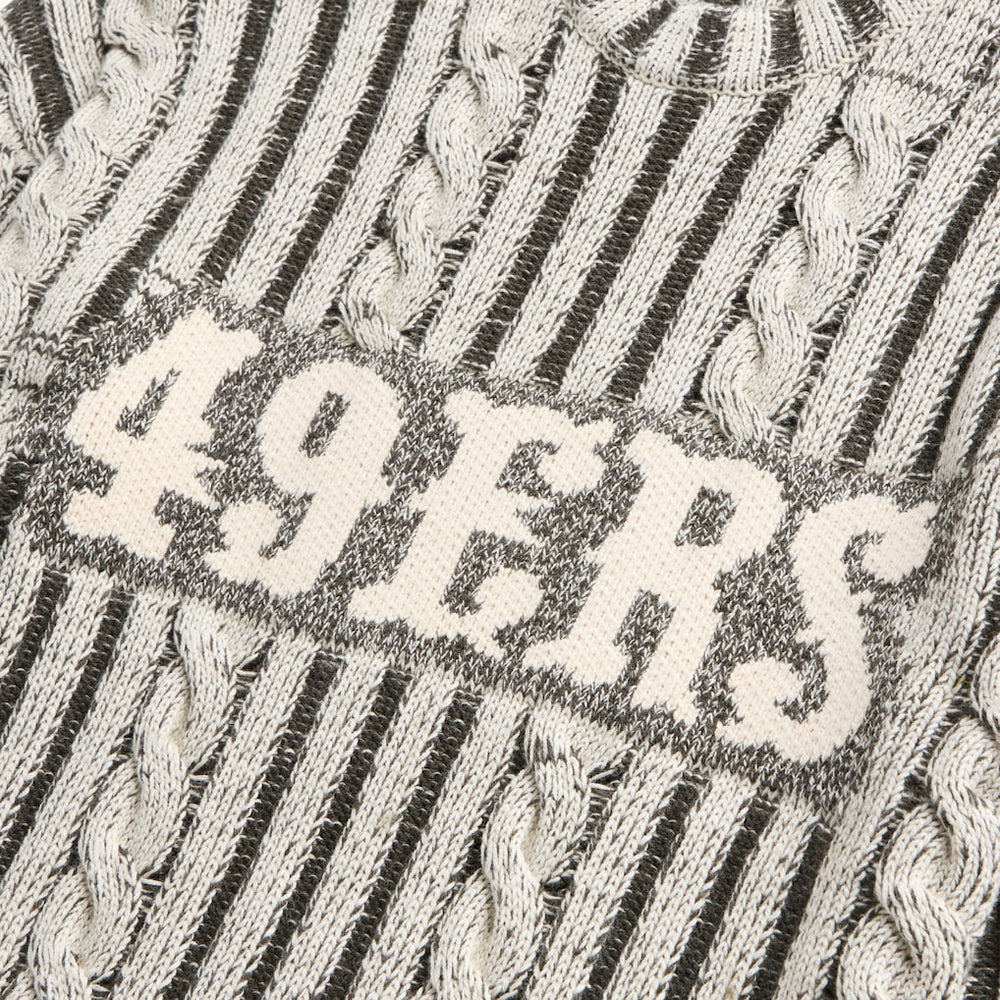 San Francisco 49ers Off Season x NFL Unisex Cable Knit Sweater Cream/Gray