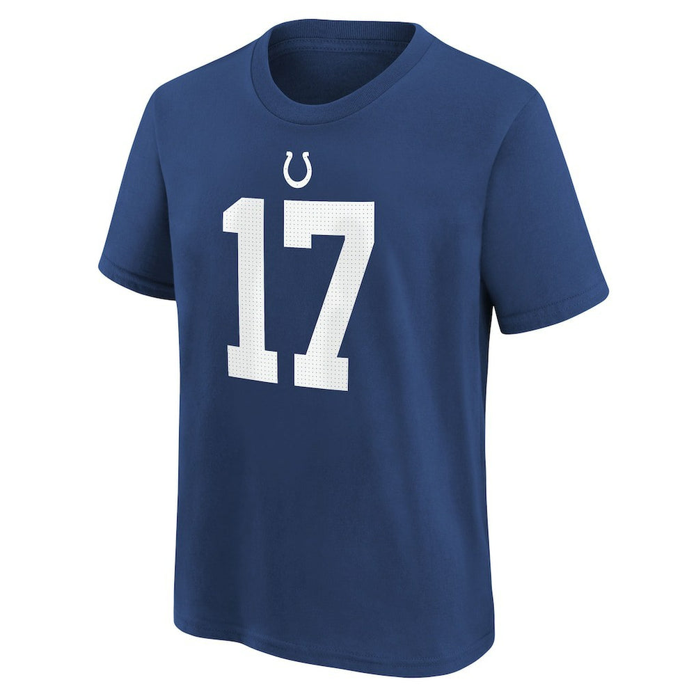 Nike Daniel Jones Indianapolis Colts Youth Player Name & Number T-Shirt Royal