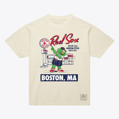 Boston Red Sox Mitchell & Ness Deli T-Shirt - Cream - Mitchell & Ness on Sale