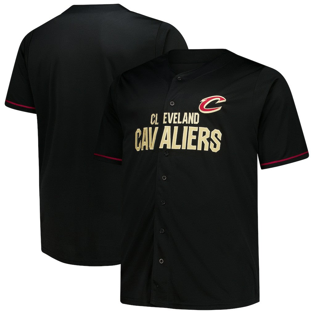 Cleveland Cavaliers Big & Tall Pop Full-Button Jersey for sale Black | Fanatics