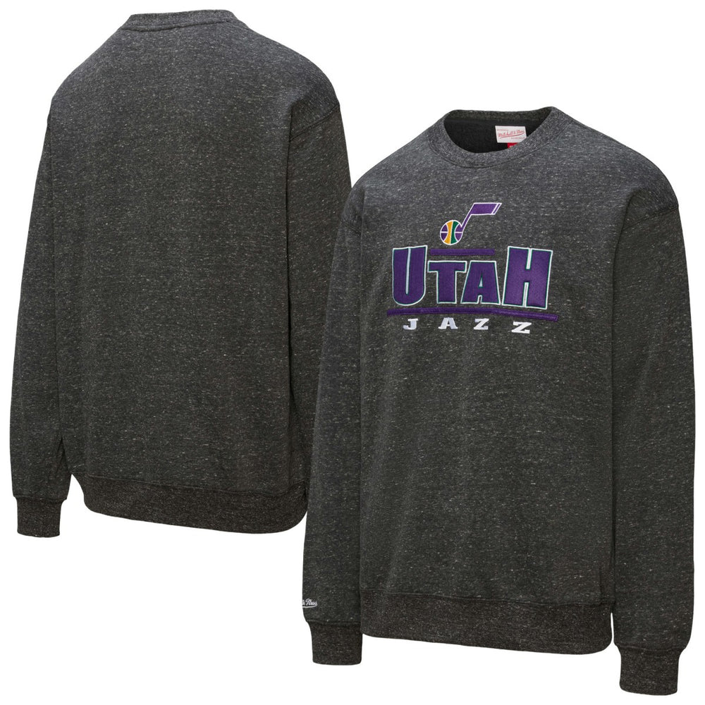 Utah Jazz Throw It Back Fleece Sweatshirt Black | Mitchell & Ness