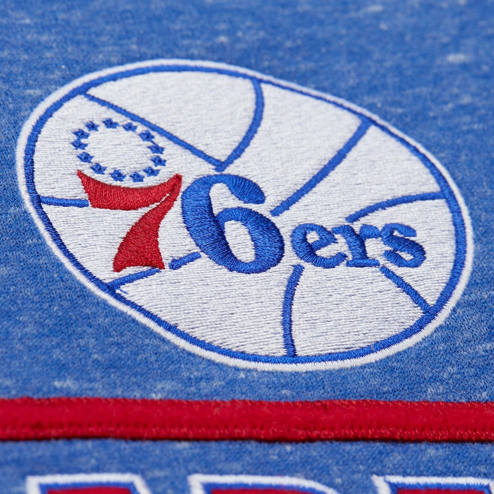 Philadelphia 76ers Throw It Back Fleece Sweatshirt Royal | Mitchell & Ness online