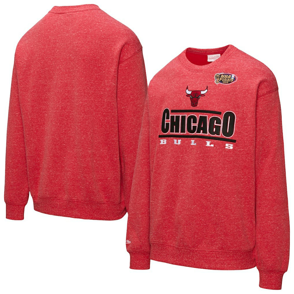 Chicago Bulls Throw It Back Fleece Sweatshirt for sale Red | Mitchell & Ness