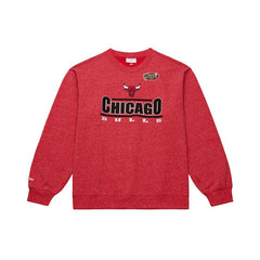 Chicago Bulls Throw It Back Fleece Sweatshirt for sale Red | Mitchell & Ness