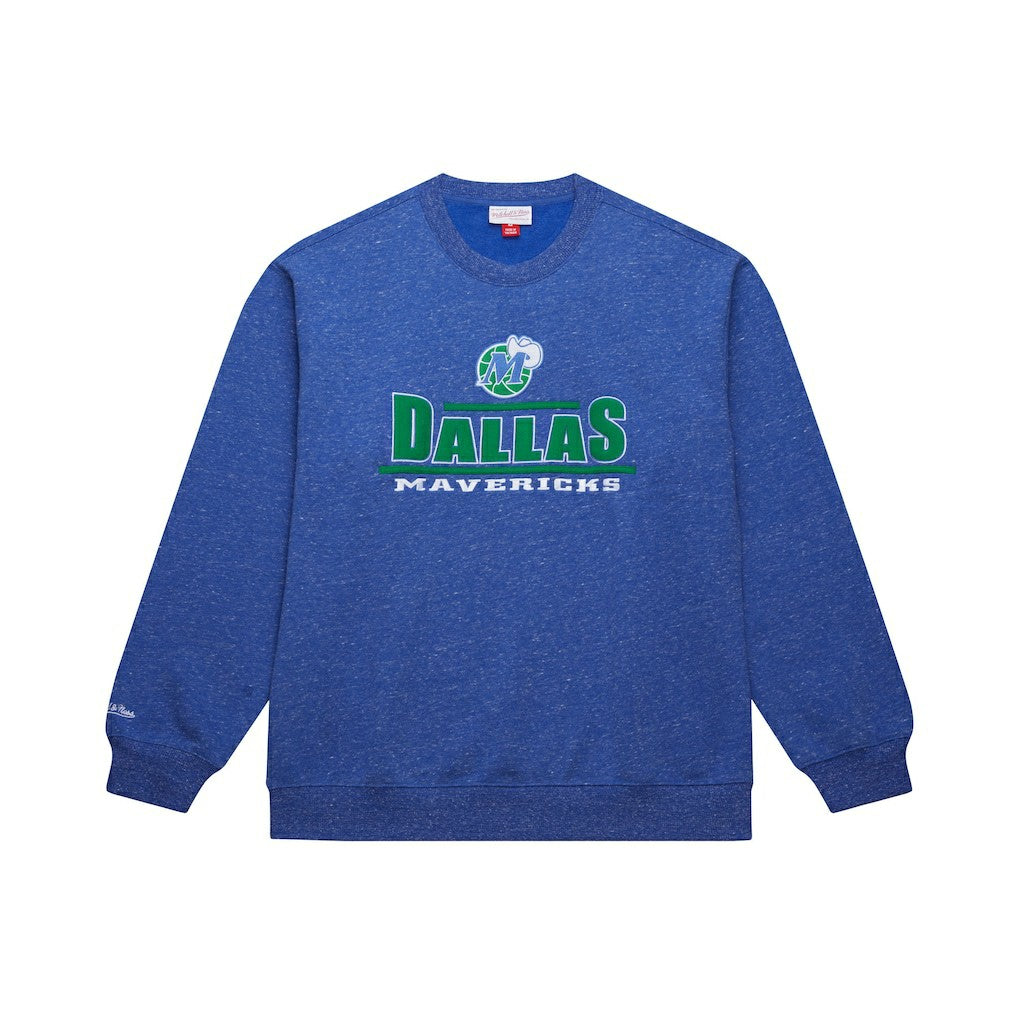 Dallas Mavericks Throw It Back Fleece Sweatshirt for sale Navy | Mitchell & Ness outlet