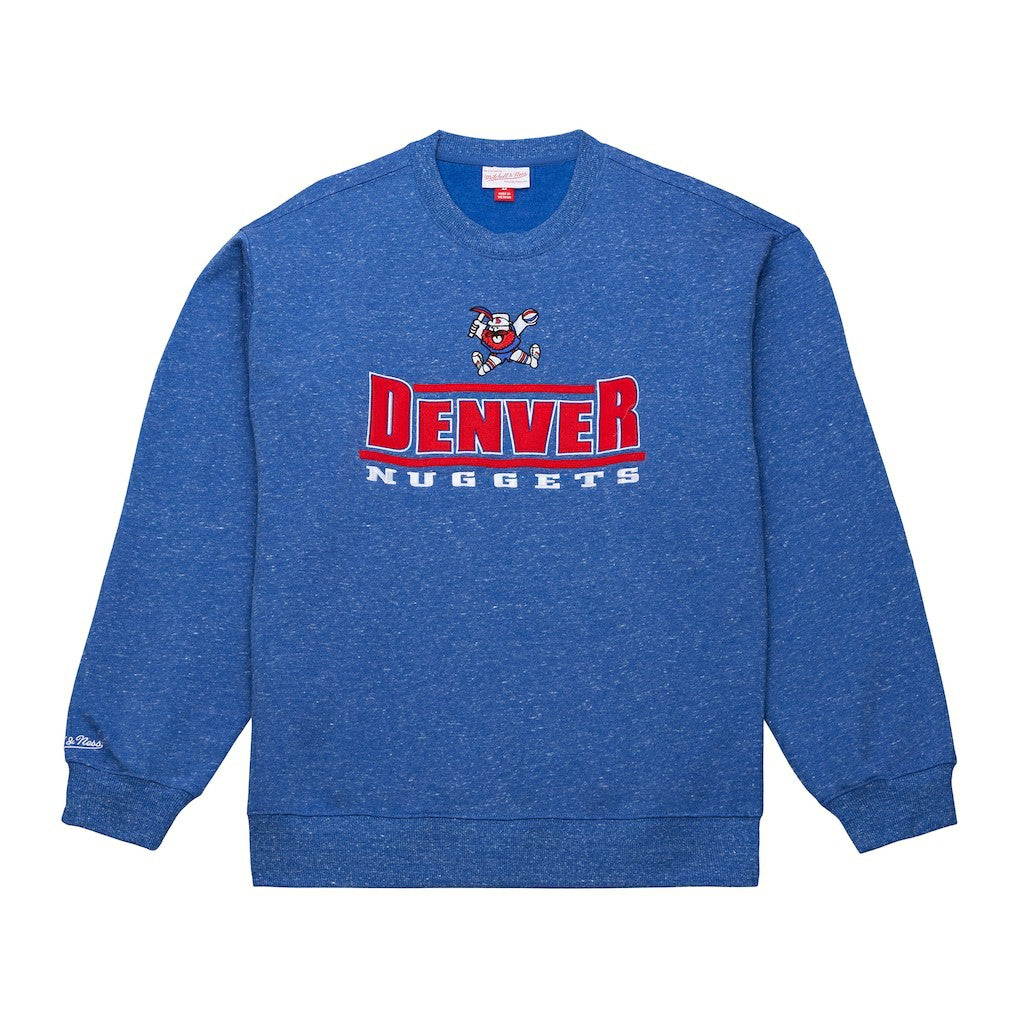 Denver Nuggets Throw It Back Fleece Sweatshirt for sale Royal | Mitchell & Ness US