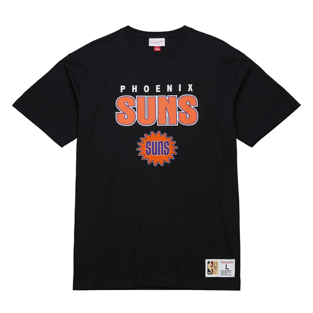Phoenix Suns Hardwood Classics Throw It Back Premium T-Shirt Black | Mitchell & Ness online