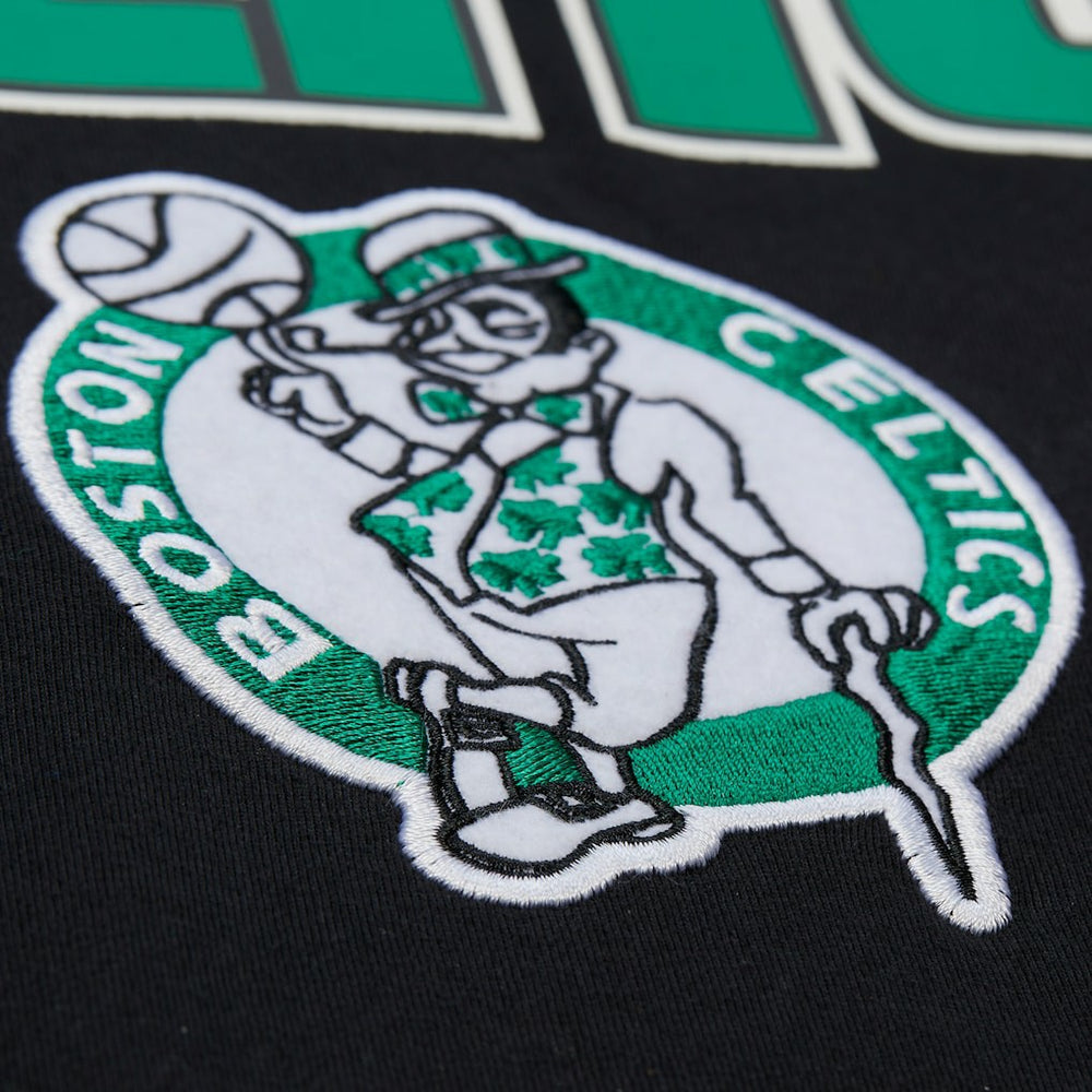Boston Celtics Hardwood Classics Throw It Back Premium T-Shirt Black | Mitchell & Ness