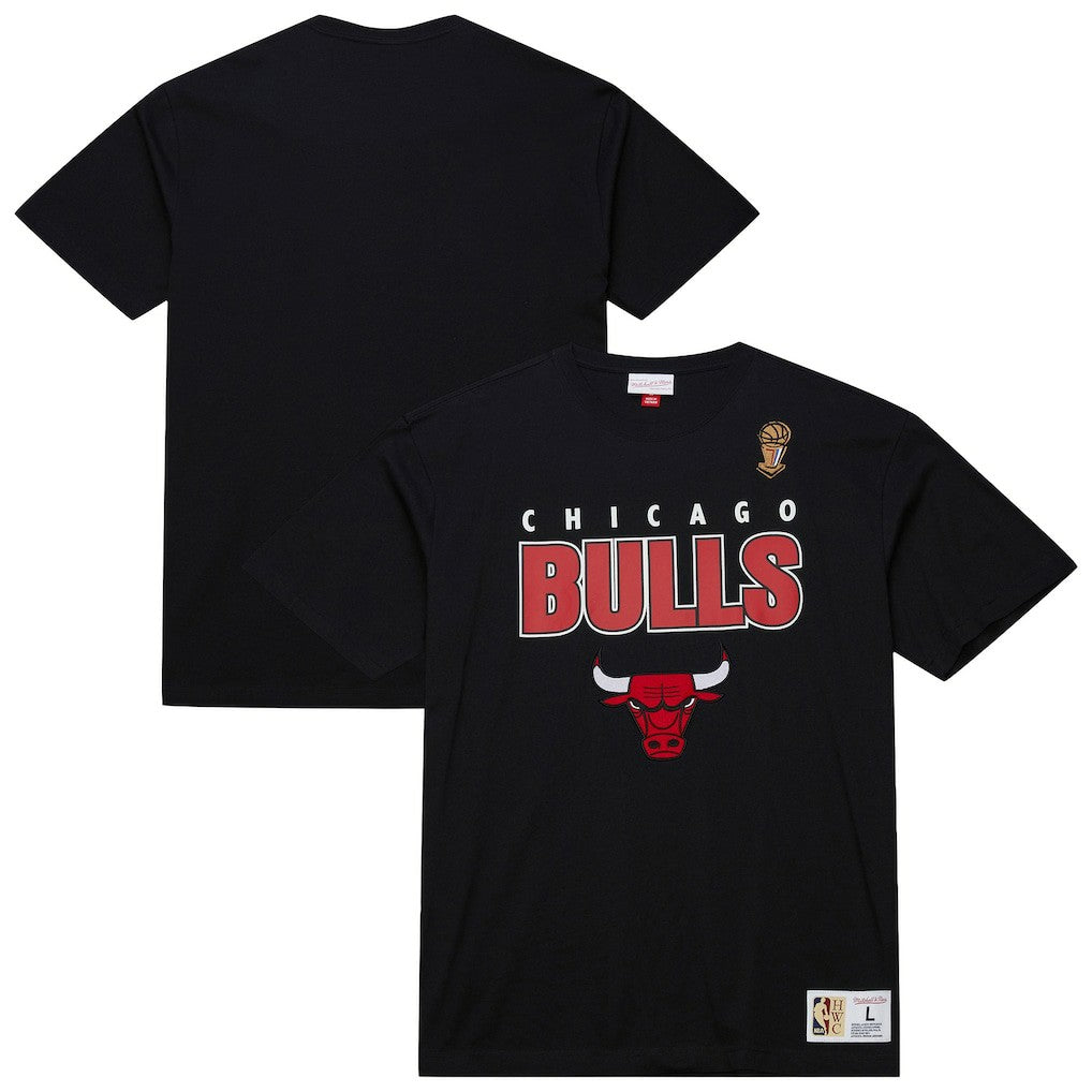 Chicago Bulls Hardwood Classics Throw It Back Premium T-Shirt for sale Black | Mitchell & Ness Near Me
