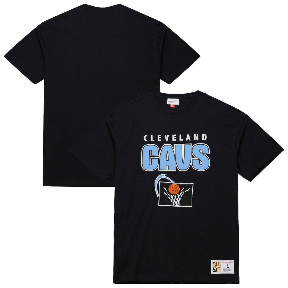 Cleveland Cavaliers Hardwood Classics Throw It Back Premium T-Shirt for sale Black | Mitchell & Ness