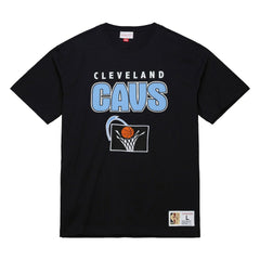 Cleveland Cavaliers Hardwood Classics Throw It Back Premium T-Shirt for sale Black | Mitchell & Ness