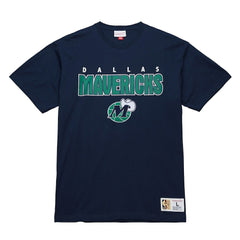 Dallas Mavericks Hardwood Classics Throw It Back Premium T-Shirt for sale Navy | Mitchell & Ness Near Me