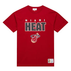 Miami Heat Hardwood Classics Throw It Back Premium T-Shirt Red | Mitchell & Ness Near Me