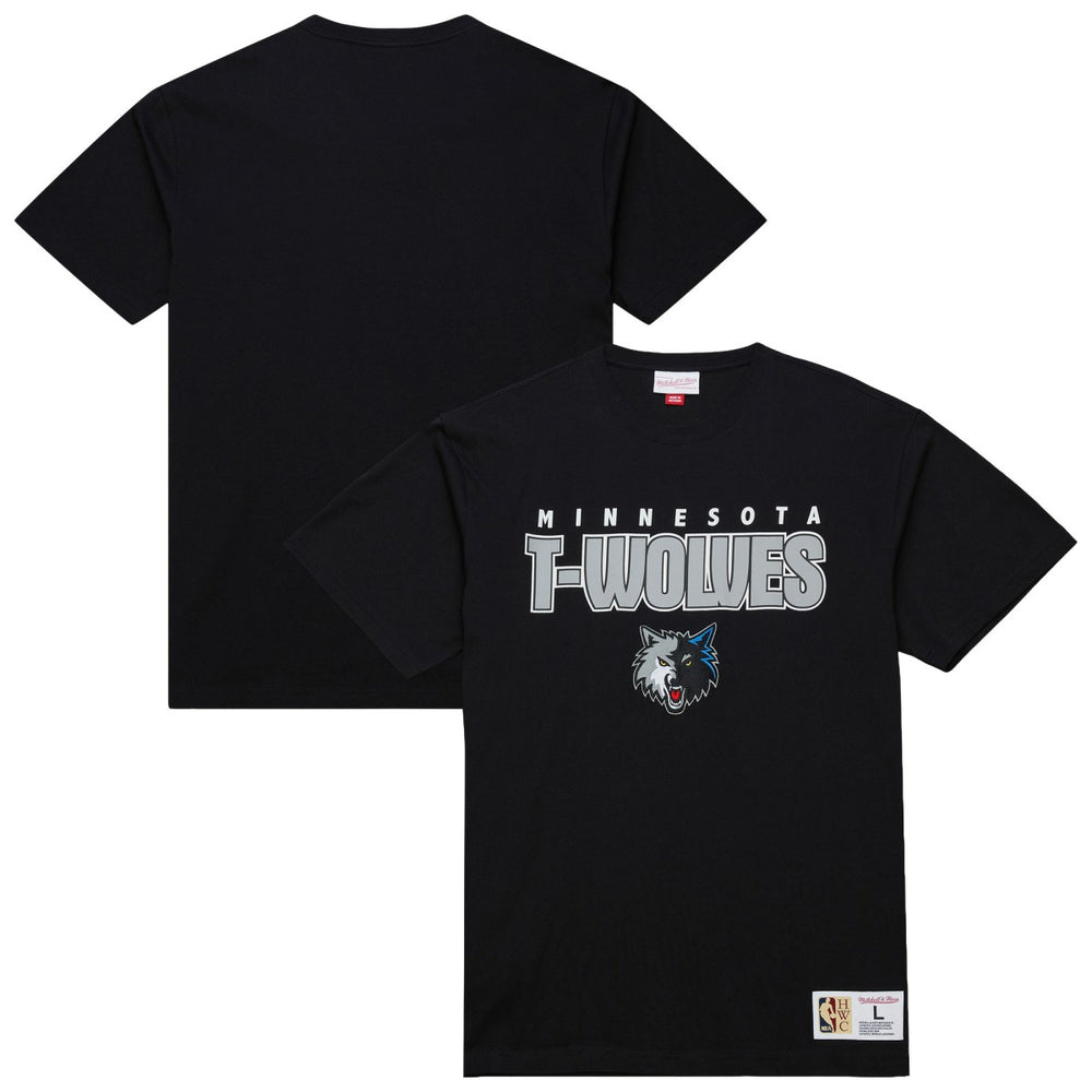 Minnesota Timberwolves Hardwood Classics Throw It Back Premium T-Shirt Black | Mitchell & Ness Near Me