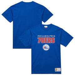 Philadelphia 76ers Hardwood Classics Throw It Back Premium T-Shirt Royal | Mitchell & Ness outlet