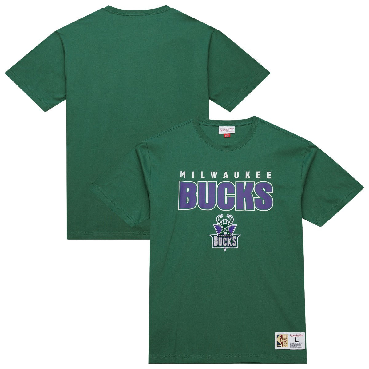 Milwaukee Bucks Hardwood Classics Throw It Back Premium T-Shirt Green | Mitchell & Ness online