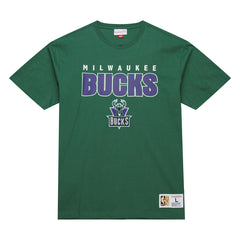 Milwaukee Bucks Hardwood Classics Throw It Back Premium T-Shirt Green | Mitchell & Ness online