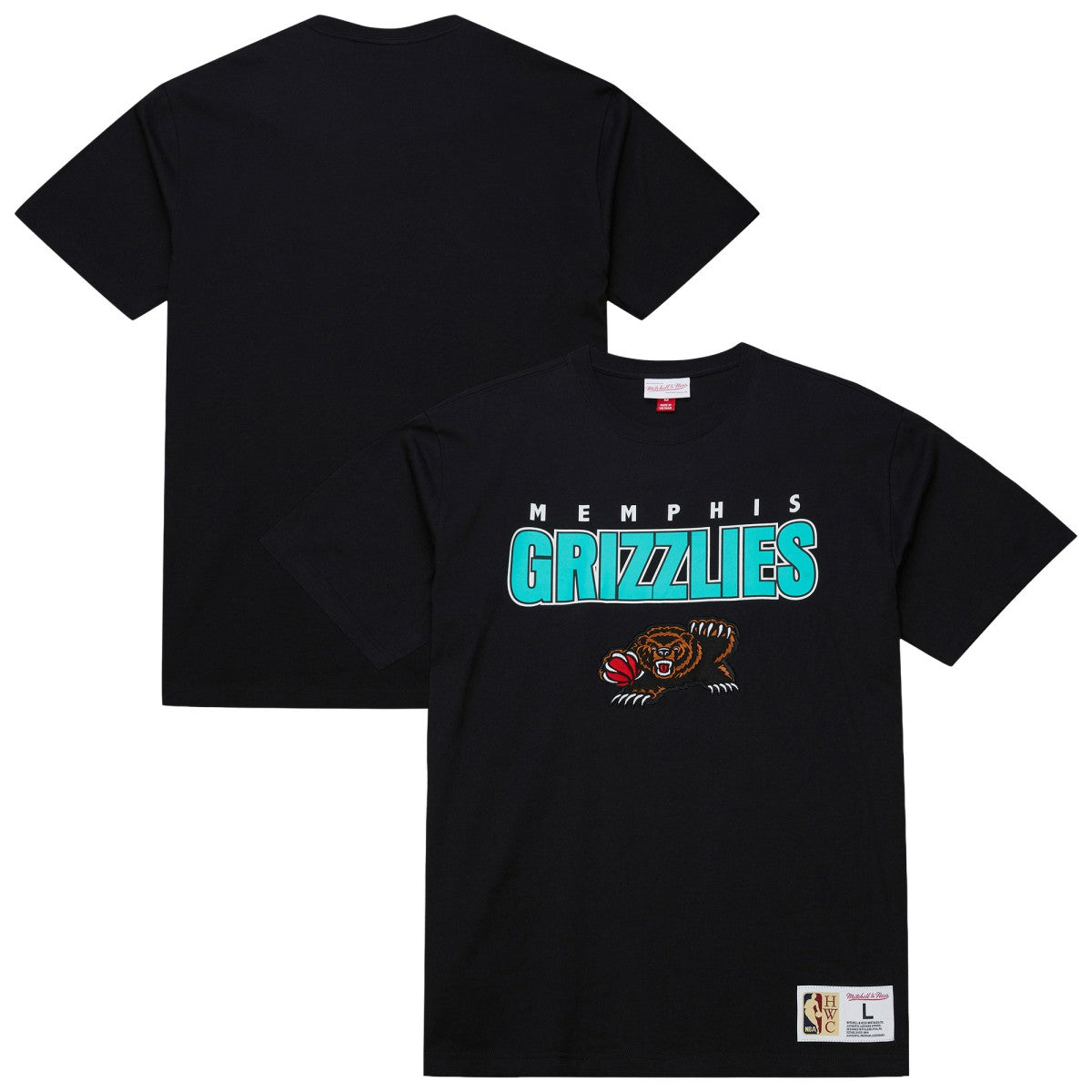 Memphis Grizzlies Hardwood Classics Throw It Back Premium T-Shirt Black | Mitchell & Ness online
