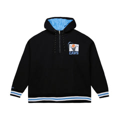 Cleveland Cavaliers Throw It Back Quilted Fleece Quarter-Zip Hoodie for sale Black | Mitchell & Ness outlet
