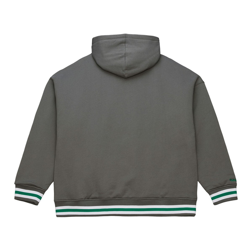 Milwaukee Bucks Throw It Back Quilted Fleece Quarter-Zip Hoodie Gray | Mitchell & Ness for sale