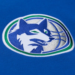 Minnesota Timberwolves Throw It Back Quilted Fleece Quarter-Zip Hoodie Royal | Mitchell & Ness Lifestyle