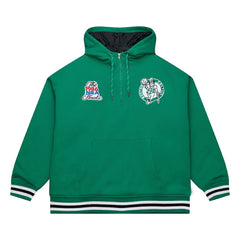 Boston Celtics Throw It Back Quilted Fleece Quarter-Zip Hoodie Green | Mitchell & Ness Near Me