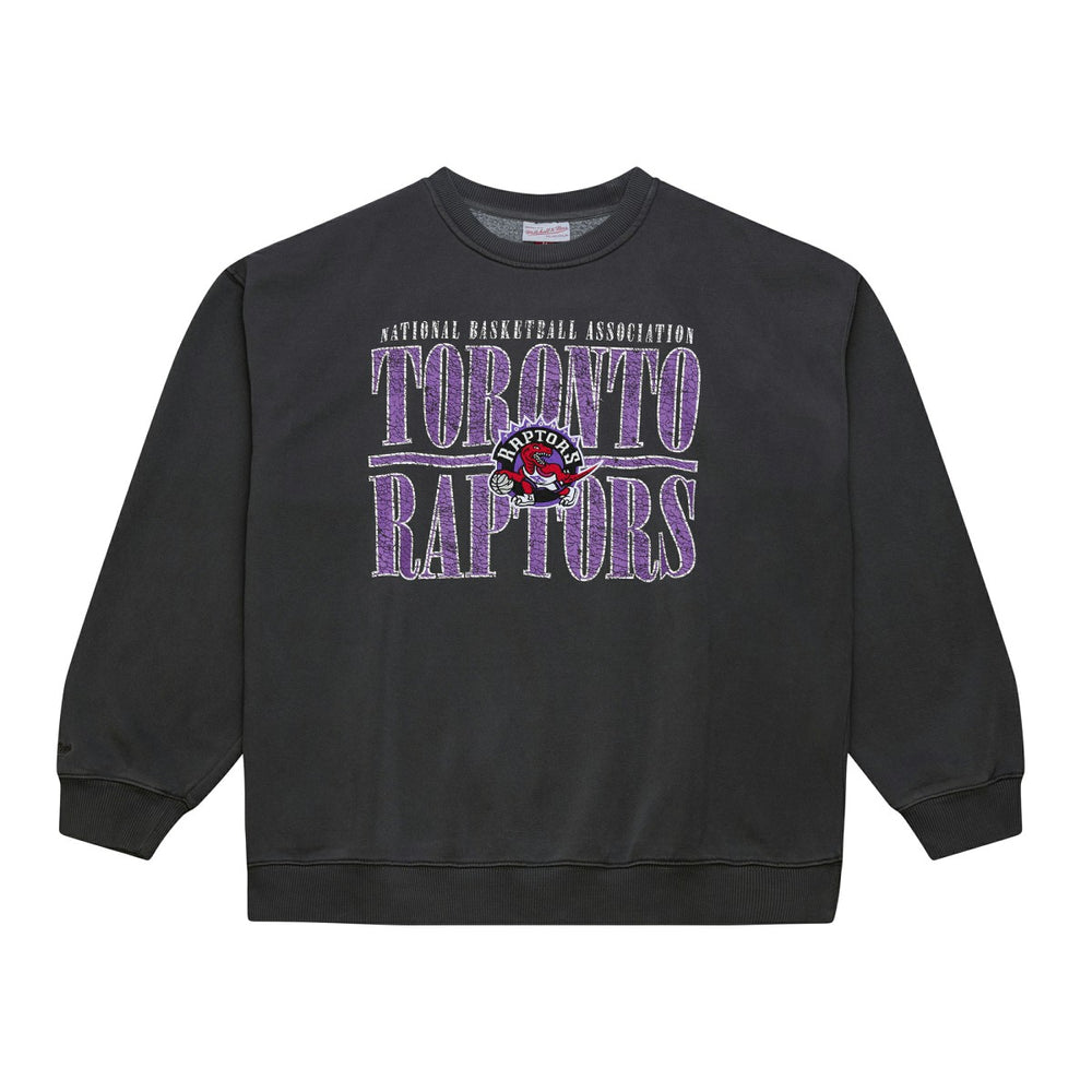 Toronto Raptors NBA Downtown Collection Fleece Sweatshirt Black | Mitchell & Ness discount