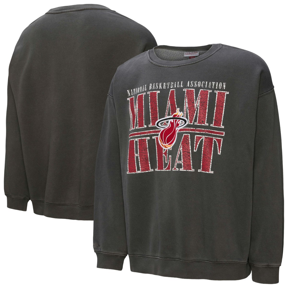Miami Heat NBA Downtown Collection Fleece Sweatshirt Black | Mitchell & Ness