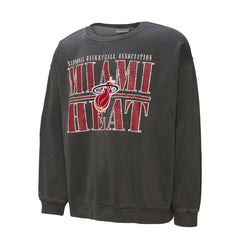 Miami Heat NBA Downtown Collection Fleece Sweatshirt Black | Mitchell & Ness