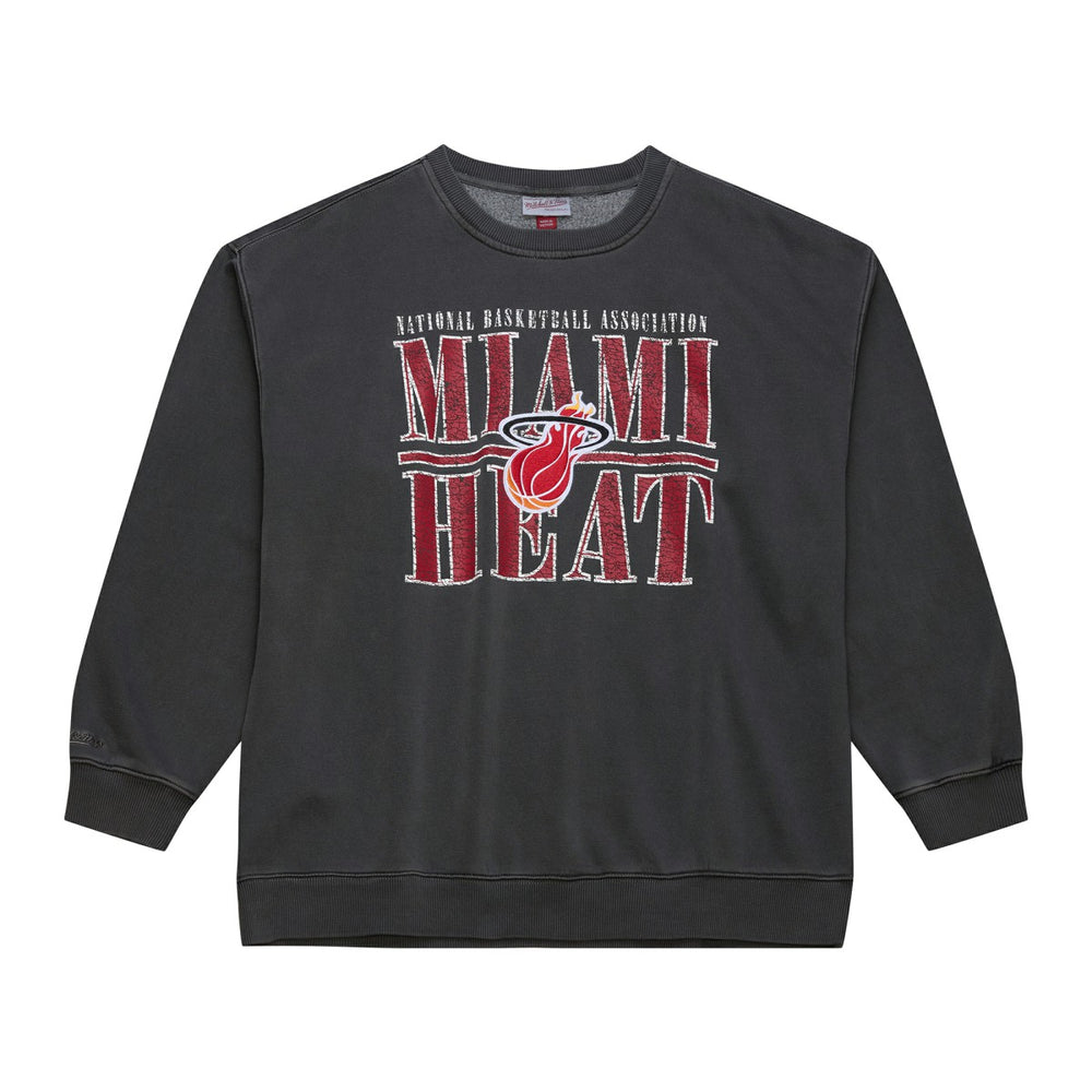 Miami Heat NBA Downtown Collection Fleece Sweatshirt Black | Mitchell & Ness