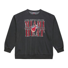Miami Heat NBA Downtown Collection Fleece Sweatshirt Black | Mitchell & Ness