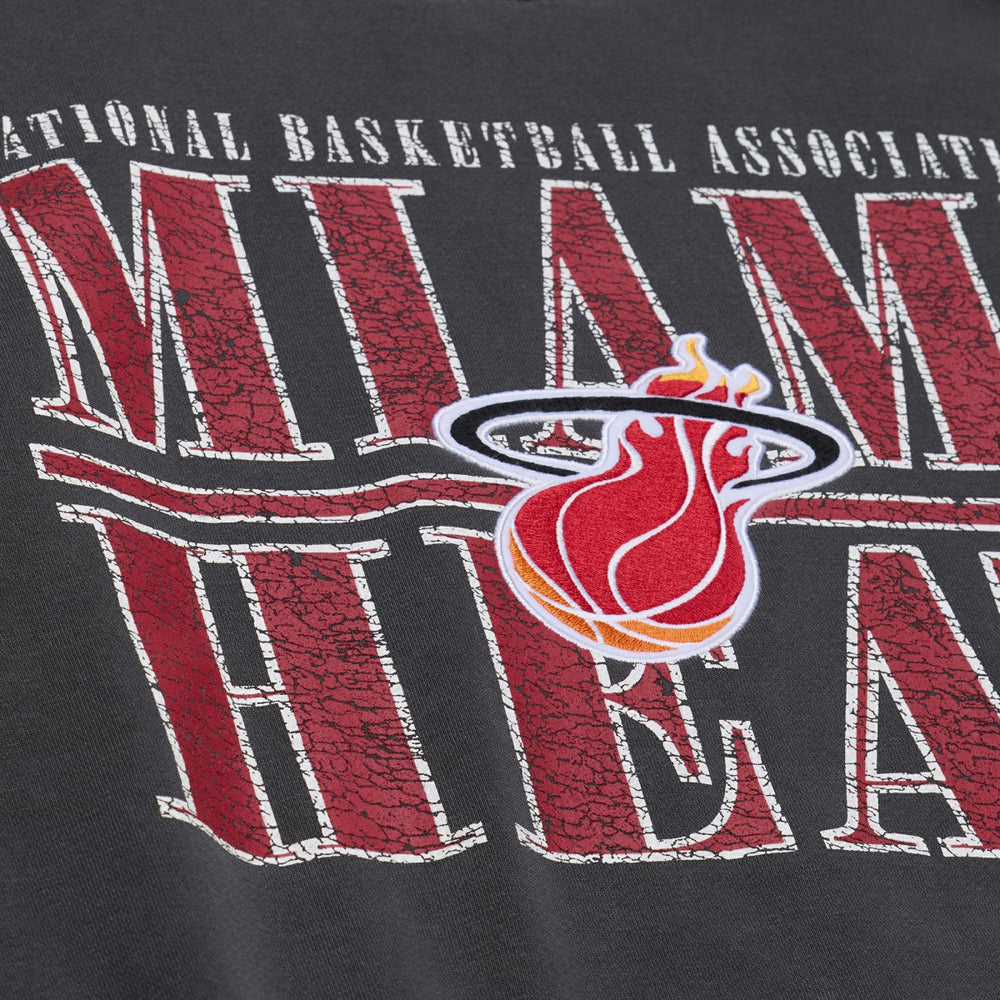 Miami Heat NBA Downtown Collection Fleece Sweatshirt Black | Mitchell & Ness