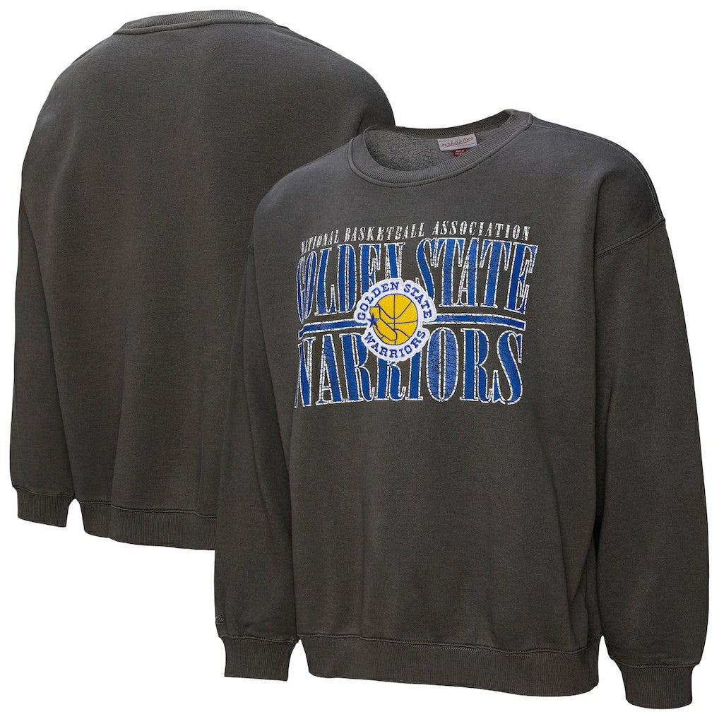 Golden State Warriors NBA Downtown Collection Fleece Sweatshirt for sale Black | Mitchell & Ness discount