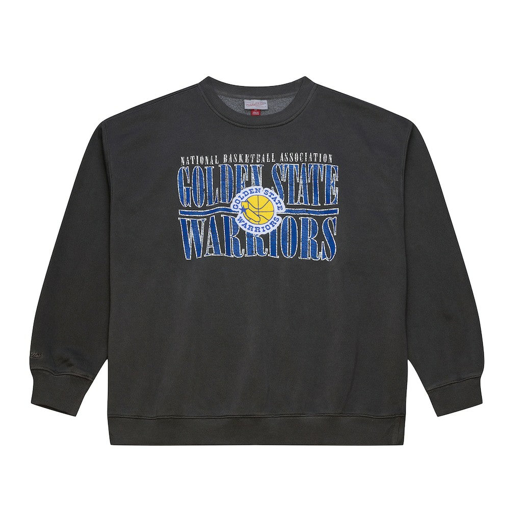 Golden State Warriors NBA Downtown Collection Fleece Sweatshirt for sale Black | Mitchell & Ness discount