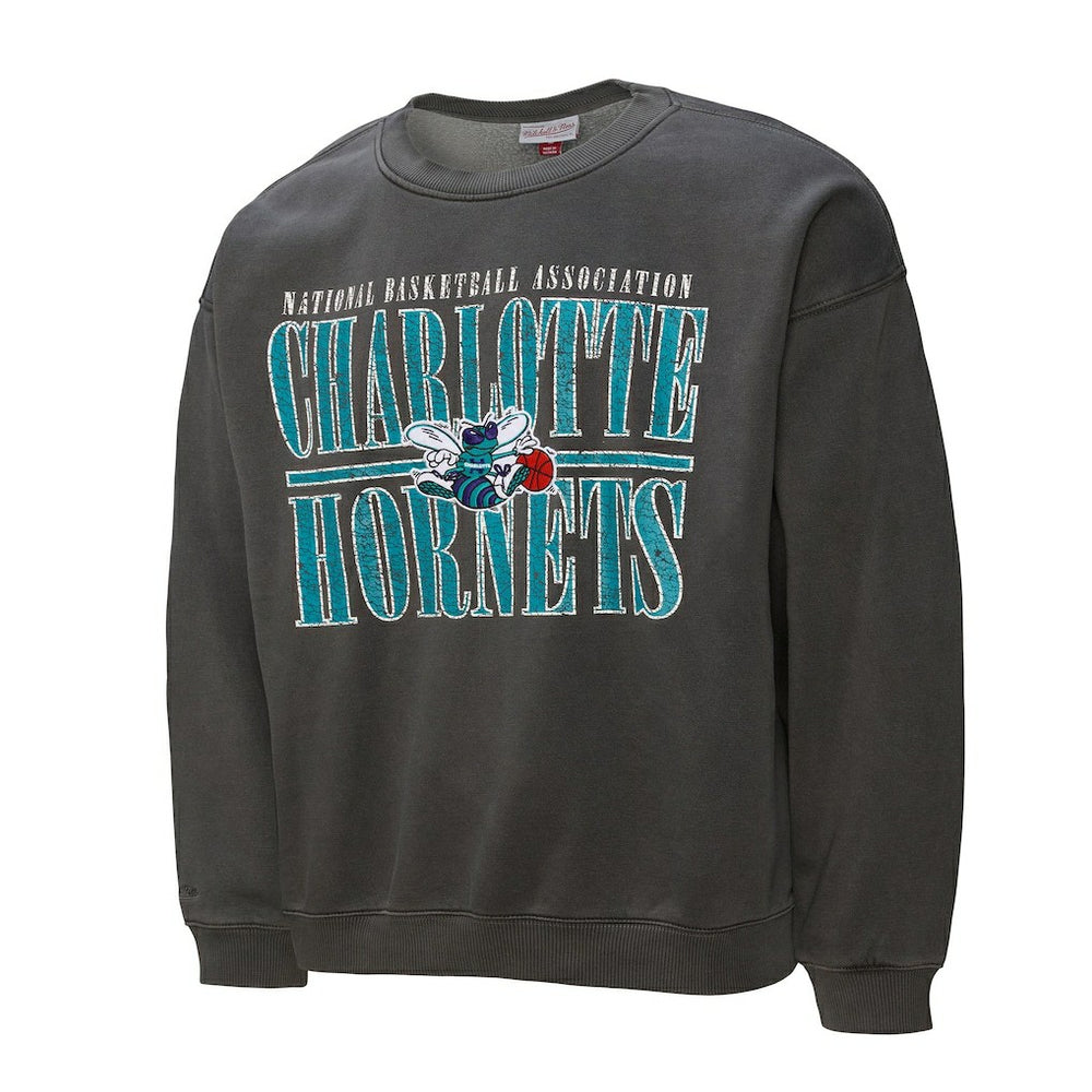 Charlotte Hornets NBA Downtown Collection Fleece Sweatshirt Black | Mitchell & Ness US