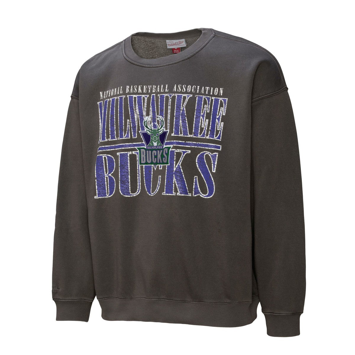 Milwaukee Bucks NBA Downtown Collection Fleece Sweatshirt Black | Mitchell & Ness US