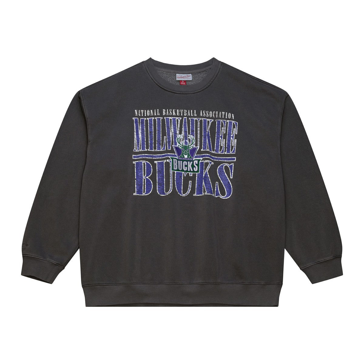 Milwaukee Bucks NBA Downtown Collection Fleece Sweatshirt Black | Mitchell & Ness US