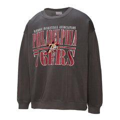 Philadelphia 76ers NBA Downtown Collection Fleece Sweatshirt Black | Mitchell & Ness Lifestyle