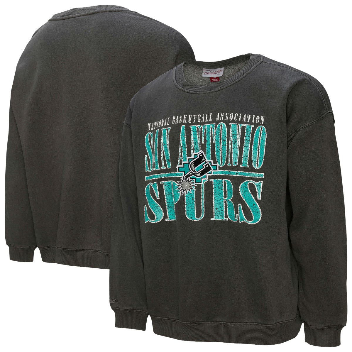San Antonio Spurs NBA Downtown Collection Fleece Sweatshirt Black | Mitchell & Ness discount
