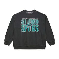 San Antonio Spurs NBA Downtown Collection Fleece Sweatshirt Black | Mitchell & Ness discount